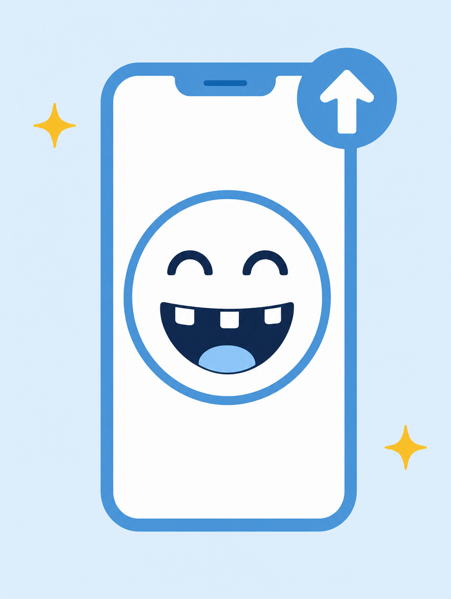 Uploading a smile photo from a phone